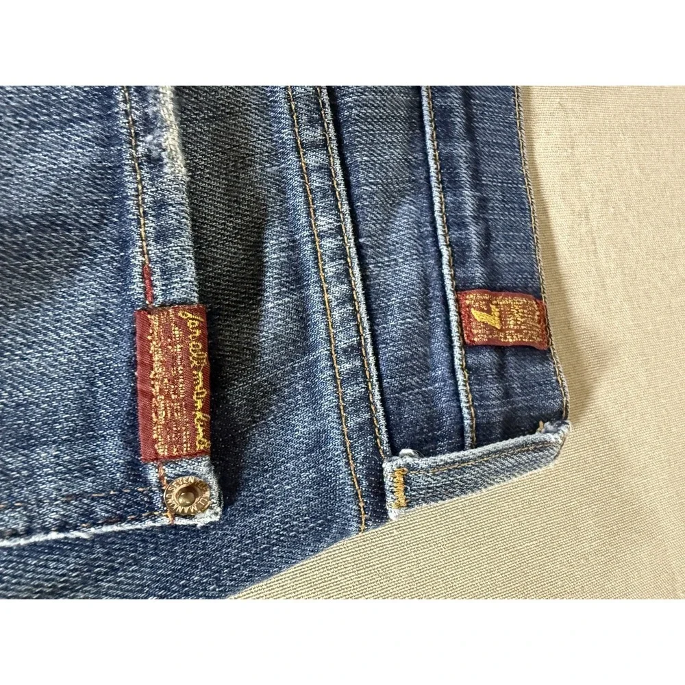 VINTAGE 7 For All Mankind Jeans Adult Size 27 Bootcut Y2K Made in USA